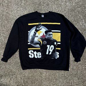 Pittsburgh Steelers JuJu Smith-Schuster Graphic Black Pullover Men's 2XL